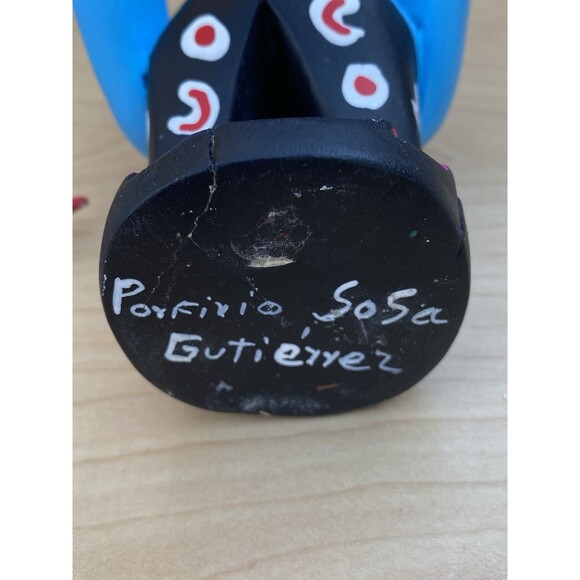 Oaxacan Wood Carving Oaxaca Mexican Folk Art Alebrije SIGNED Gutierrez - Picture 16 of 16